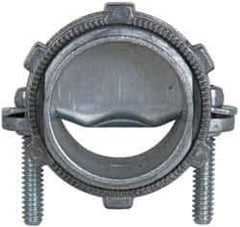 Cooper Crouse-Hinds - 1" Trade, Die Cast Zinc Squeeze Clamp Straight FMC Conduit Connector - Noninsulated - Apex Tool & Supply