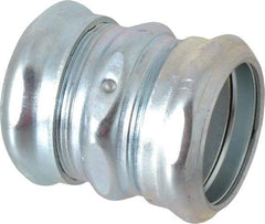 Cooper Crouse-Hinds - 1-1/4" Trade, Steel Compression EMT Conduit Coupling - Noninsulated - Apex Tool & Supply