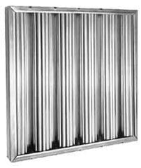 Made in USA - 16" High x 25" Wide x 2" Deep HVAC Grease Filter - H14 Aluminum, Bail Handle, 250°F Max Working Temp - Apex Tool & Supply