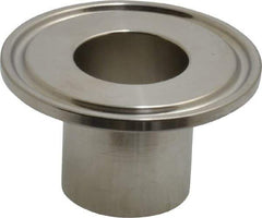 VNE - 1", Clamp Style, Sanitary Stainless Steel Pipe Welding Ferrule - Tube OD Connection, Grade 316/316L - Apex Tool & Supply