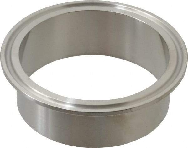 VNE - 3", Clamp Style, Sanitary Stainless Steel Pipe Welding Ferrule - Tube OD Connection, Grade 316/316L - Apex Tool & Supply