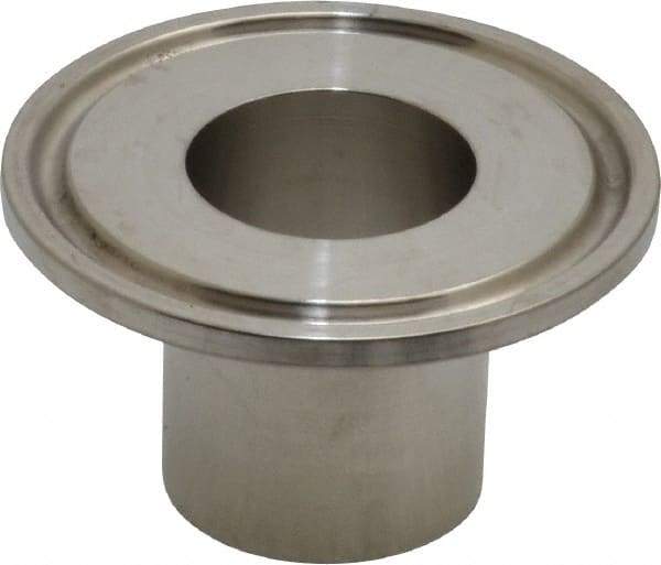 VNE - 1", Clamp Style, Sanitary Stainless Steel Pipe Welding Ferrule - Tube OD Connection, Grade 304 - Apex Tool & Supply