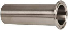 VNE - 1-1/2", Clamp Style, Sanitary Stainless Steel Pipe Tygon Hose Adapter - Tube OD Connection, Grade 304 - Apex Tool & Supply