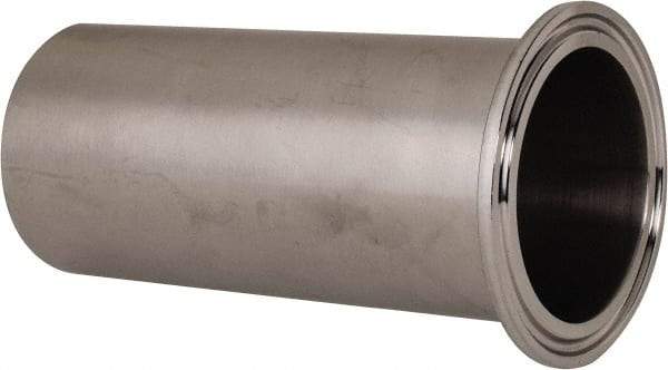 VNE - 2", Clamp Style, Sanitary Stainless Steel Pipe Tygon Hose Adapter - Tube OD Connection, Grade 304 - Apex Tool & Supply