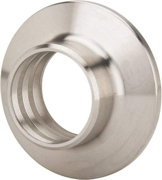 VNE - 1", Clamp Style, Sanitary Stainless Steel Pipe Recessless Ferrule (Expanding) - Tube OD Connection, Grade 316/316L - Apex Tool & Supply