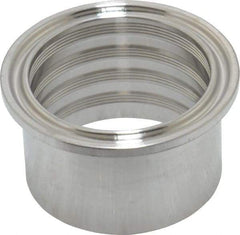VNE - 1-1/2", Clamp Style, Sanitary Stainless Steel Pipe Recessless Ferrule (Expanding) - Tube OD Connection, Grade 316/316L - Apex Tool & Supply