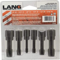 Lang - UNF, 3 & 4 Flute, Zinc Finish, Carbon Steel Tap Set - Right Hand Cut - Apex Tool & Supply