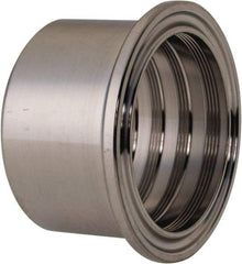 VNE - 1-1/2", Clamp Style, Sanitary Stainless Steel Pipe Recessless Ferrule (Expanding) - Tube OD Connection, Grade 304 - Apex Tool & Supply