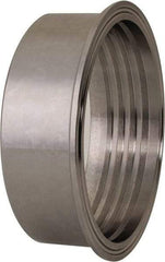 VNE - 4", Clamp Style, Sanitary Stainless Steel Pipe Recessless Ferrule (Expanding) - Tube OD Connection, Grade 304 - Apex Tool & Supply