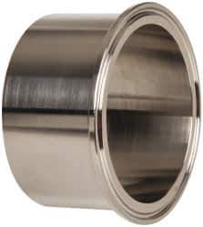 VNE - 3", Clamp Style, Sanitary Stainless Steel Pipe Tank Welding Ferrule - Tube OD Connection, Grade 316/316L - Apex Tool & Supply
