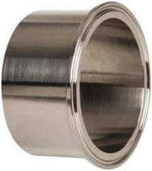 VNE - 3", Clamp Style, Sanitary Stainless Steel Pipe Tank Welding Ferrule - Tube OD Connection, Grade 316/316L - Apex Tool & Supply