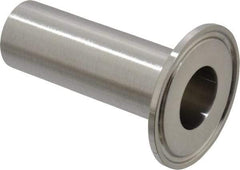 VNE - 1", Clamp Style, Sanitary Stainless Steel Pipe Long Tank Welding Ferrule - Tube OD Connection, Grade 316/316L - Apex Tool & Supply
