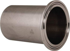 VNE - 2", Clamp Style, Sanitary Stainless Steel Pipe Long Tank Welding Ferrule - Tube OD Connection, Grade 316/316L - Apex Tool & Supply
