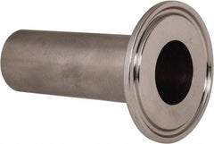 VNE - 1", Clamp Style, Sanitary Stainless Steel Pipe Long Tank Welding Ferrule - Tube OD Connection, Grade 304 - Apex Tool & Supply