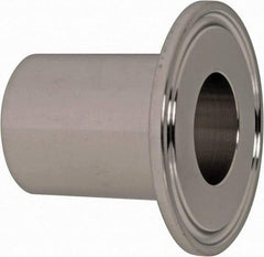 VNE - 1", Clamp Style, Sanitary Stainless Steel Pipe Tank Welding Ferrule - Tube OD Connection, Grade 304 - Apex Tool & Supply