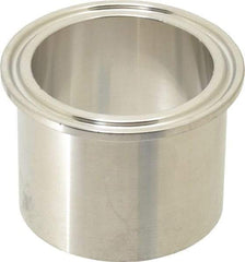 VNE - 2", Clamp Style, Sanitary Stainless Steel Pipe Tank Welding Ferrule - Tube OD Connection, Grade 304 - Apex Tool & Supply