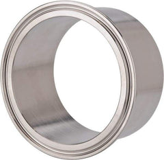VNE - 3", Clamp Style, Sanitary Stainless Steel Pipe Tank Welding Ferrule - Tube OD Connection, Grade 304 - Apex Tool & Supply