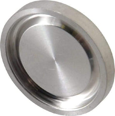 VNE - 3/4", Clamp Style, Sanitary Stainless Steel Pipe End Cap - Tube OD Connection, Grade 316/316L - Apex Tool & Supply