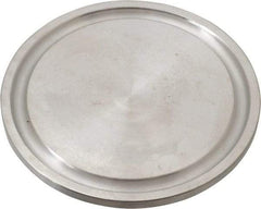 VNE - 1-1/2", Clamp Style, Sanitary Stainless Steel Pipe End Cap - Tube OD Connection, Grade 316/316L - Apex Tool & Supply