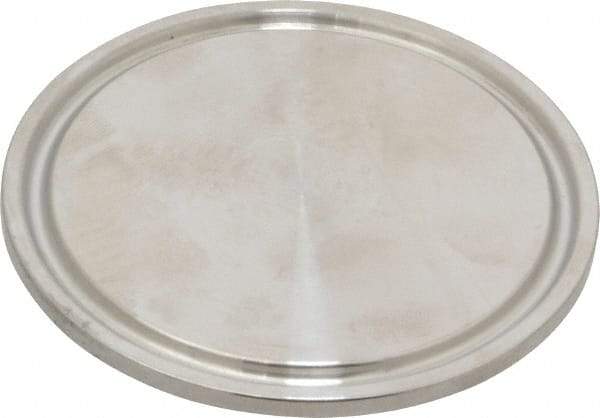 VNE - 2", Clamp Style, Sanitary Stainless Steel Pipe End Cap - Tube OD Connection, Grade 316/316L - Apex Tool & Supply