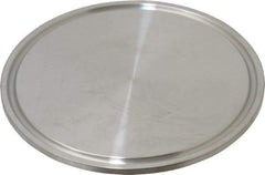 VNE - 3", Clamp Style, Sanitary Stainless Steel Pipe End Cap - Tube OD Connection, Grade 316/316L - Apex Tool & Supply