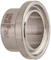 VNE - 3/4", Clamp Style, Sanitary Stainless Steel Pipe Short Welding Ferrule - Tube OD Connection, Grade 316/316L - Apex Tool & Supply