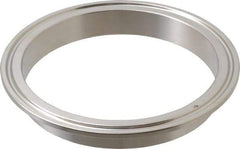 VNE - 4", Clamp Style, Sanitary Stainless Steel Pipe Short Welding Ferrule - Tube OD Connection, Grade 304 - Apex Tool & Supply