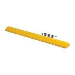 Eagle - 72" Long x 8" Wide x 4" High, Parking Curb - Yellow, High Density Polyethylene - Apex Tool & Supply