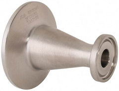 VNE - 1 x 1/2", Clamp Style, Sanitary Stainless Steel Pipe Concentric Reducer - Tube OD Connection, Grade 316/316L - Apex Tool & Supply