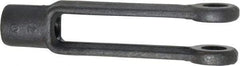 Jergens - 1/2-13 Thread, 1-1/8" Yoke Width, Carbon Steel, Tapped Yoke - 1/2" Hole Diam, 3-1/16" Hole Center to Neck, 15/16" Yoke Arm Height, 13/16" Neck Diam, 1-1/8" Neck Length, 4-3/16" OAL - Apex Tool & Supply