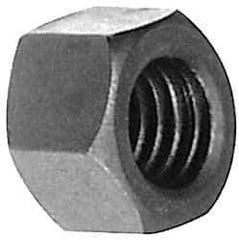 Jergens - 7/8-9 UNC Steel Right Hand Heavy Hex Nut - 1-5/16" Across Flats, 3/4" High, Black Oxide Finish - Apex Tool & Supply