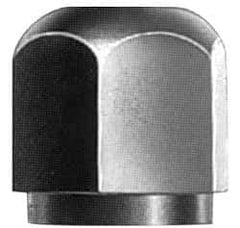 Jergens - 3/8-16" UNC, 3/4" Width Across Flats, Black Oxide Finish, Steel Acorn Nut - 3/4" Overall Height, Grade Low Carbon Steel - Apex Tool & Supply