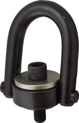 Jergens - 3,000 Lb Load Capacity Safety Engineered Center Pull Hoist Ring - M20 x 2.5 Thread, 22mm Thread Length, Alloy Steel, Black Oxide Finish - Apex Tool & Supply