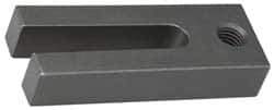 Gibraltar - 2" Wide x 1" High, Carbon Steel, Black Oxide Coated, Tapered, U Shaped Strap Clamp - 25/32" Stud, 3-1/2" Travel, 6" OAL, 3/4" Tapered Height, 5/8" Tapered Length - Apex Tool & Supply