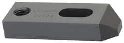 Jergens - 1/2" Stud, Low Carbon Steel, Plain Strap Clamp - 1/2" Travel, 3-1/2" OAL x 1-1/4" Wide x 5/8" High, Black Oxide Finish, Tapered Nose - Apex Tool & Supply