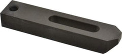 Jergens - 1/2" Stud, Low Carbon Steel, Plain Strap Clamp - 2" Travel, 6" OAL x 1-1/4" Wide x 7/8" High, Black Oxide Finish, Tapered Nose - Apex Tool & Supply