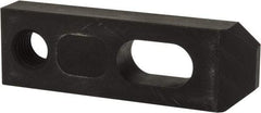 Jergens - 5/8" Stud, Low Carbon Steel, Plain Strap Clamp - 1/2" Travel, 4" OAL x 1-1/4" Wide x 5/8" High, Black Oxide Finish, Tapered Nose - Apex Tool & Supply