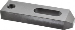 Jergens - 5/8" Stud, Low Carbon Steel, Plain Strap Clamp - 1-1/4" Travel, 5" OAL x 1-1/2" Wide x 3/4" High, Black Oxide Finish, Tapered Nose - Apex Tool & Supply