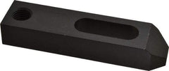 Jergens - 3/4" Stud, Low Carbon Steel, Plain Strap Clamp - 1-1/2" Travel, 6" OAL x 1-1/2" Wide x 1" High, Black Oxide Finish, Tapered Nose - Apex Tool & Supply