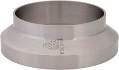 VNE - 3", E-Line Style, Sanitary Stainless Steel Pipe Short Welding Ferrule - Female Connection, Grade 316L - Apex Tool & Supply