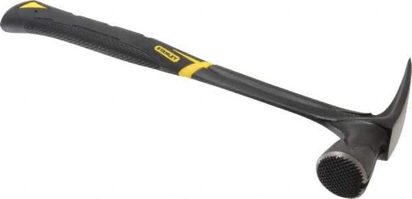 Stanley - 1-3/4 Lb Head, Straight Rip Claw Framing Hammer - 16" OAL, Forged Steel Head, 1-3/8" Face Diam, Checkered Face, Steel Handle with Grip - Apex Tool & Supply