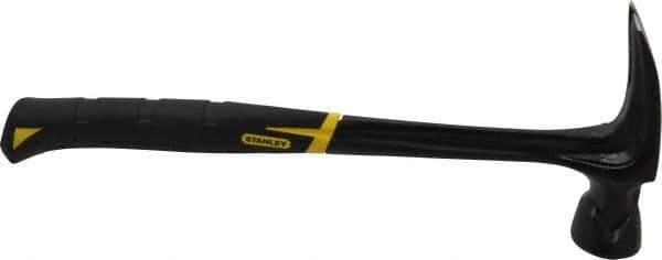 Stanley - 1-3/8 Lb Head, Straight Rip Claw Framing Hammer - 16" OAL, Forged Steel Head, 1-5/16" Face Diam, Smooth Face, Steel Handle with Grip - Apex Tool & Supply