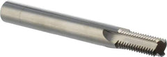Scientific Cutting Tools - 1/4-19, 3/8-19 Thread, 3/8" Shank Diam, Bright Coating, Solid Carbide Straight Flute Thread Mill - 4 Flutes, 3-1/2" OAL, 1/4" Min Noml Diameter - Apex Tool & Supply