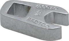 Proto - 1/4" 1/4" Drive Chrome Open End Crowfoot Wrench - 17/32" Head Diam x 1/4" Head Thickness - Apex Tool & Supply