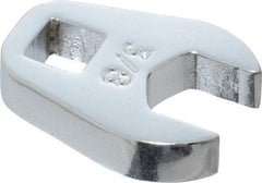 Proto - 3/8" 1/4" Drive Chrome Open End Crowfoot Wrench - 25/32" Head Diam x 1/4" Head Thickness - Apex Tool & Supply