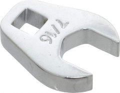 Proto - 7/16" 1/4" Drive Chrome Open End Crowfoot Wrench - 7/8" Head Diam x 1/4" Head Thickness - Apex Tool & Supply