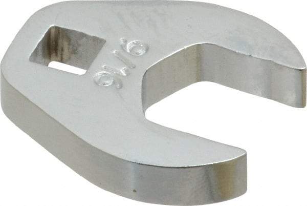 Proto - 9/16" 1/4" Drive Chrome Open End Crowfoot Wrench - 1-1/8" Head Diam x 1/4" Head Thickness - Apex Tool & Supply