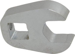 Proto - 1/2" 3/8" Drive Chrome Open End Crowfoot Wrench - 1.1" Head Diam x 1/4" Head Thickness - Apex Tool & Supply
