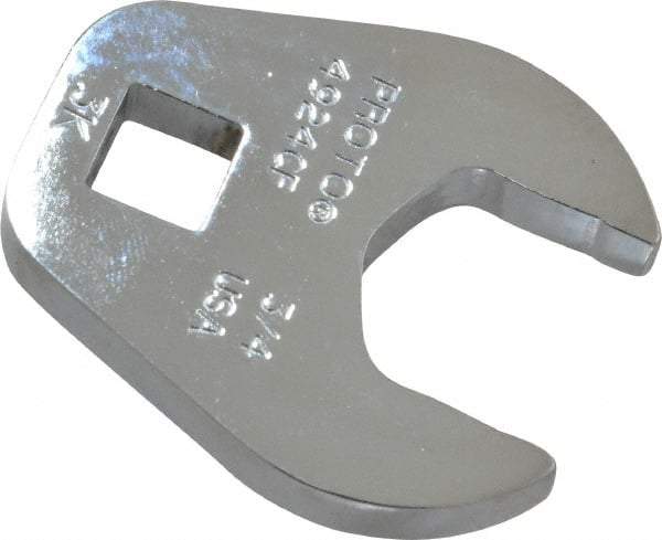 Proto - 3/4" 3/8" Drive Chrome Open End Crowfoot Wrench - 1.59" Head Diam x 1/4" Head Thickness - Apex Tool & Supply