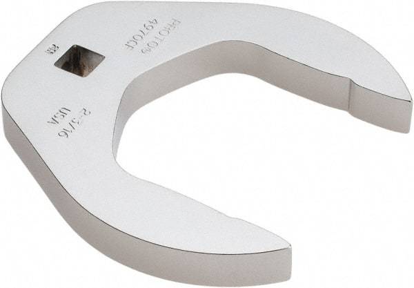 Proto - 2-3/16" 3/8" Drive Chrome Open End Crowfoot Wrench - 3.65" Head Diam x 1/2" Head Thickness - Apex Tool & Supply